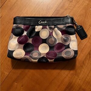 Coach Black and Purple Cosmetic Case